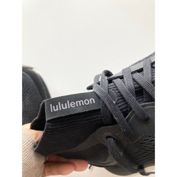 LULULEMON ChargeFeel Workout Mid Black Seamless Sneakers Running Shoes, Size 9 - Picture 14 of 16